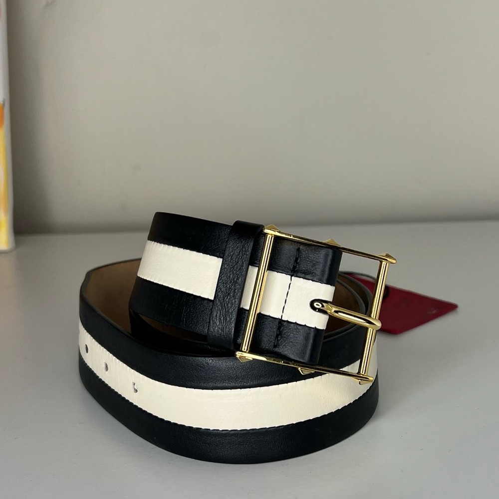 Valentino Garavani Black and White Belt Elegant Accessory
